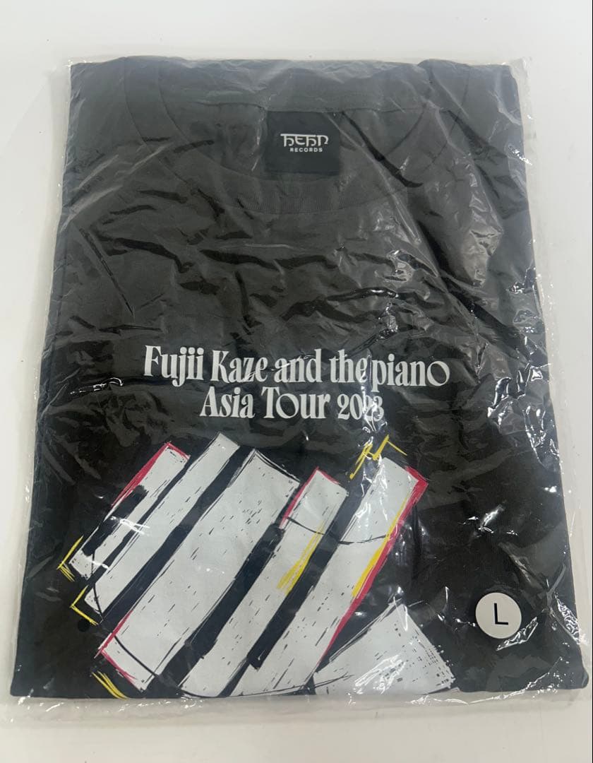【未使用】藤井風　ブラックピアノ　アジアツアー　Tシャツ　Lサイズ 新品未開封 藤井風 台北公演 ツアーTシャツ Mサイズ グッズ 藤井風