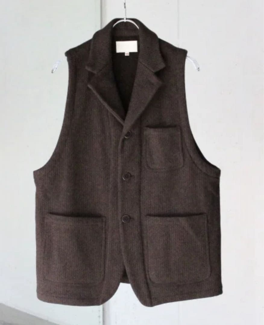 A*%様 YOKO SAKAMOTO　BEACH CLOTH VEST YOKO SAKAMOTO BEACH CLOTH VEST - BROWN - PURAS
