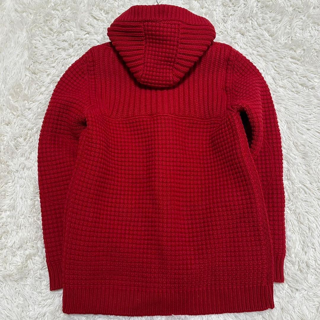 希少カラー バーク ダッフルコート 編み込みジャケット アウター 肉厚