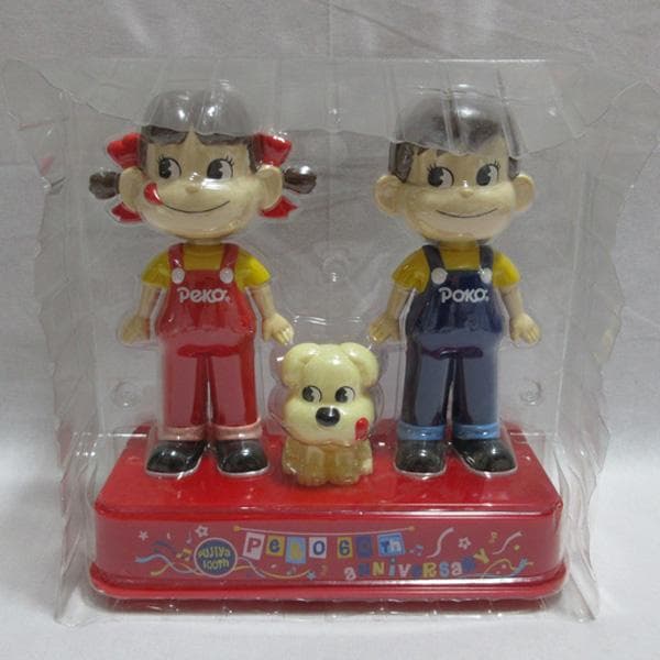不二屋ペコちゃんポコちゃん60周年記念ペコポコ首ふり人形箱付き