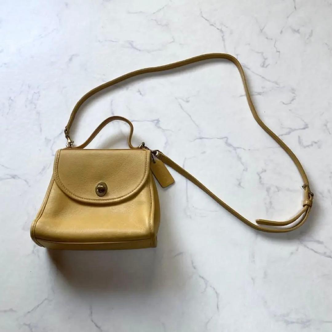 希少✨オールドコーチ 9985 USA製 ハンドバッグ マスタードイエロー オールドコーチ 9985 USA製 ハンドバッグ 希少マスタードイエロー