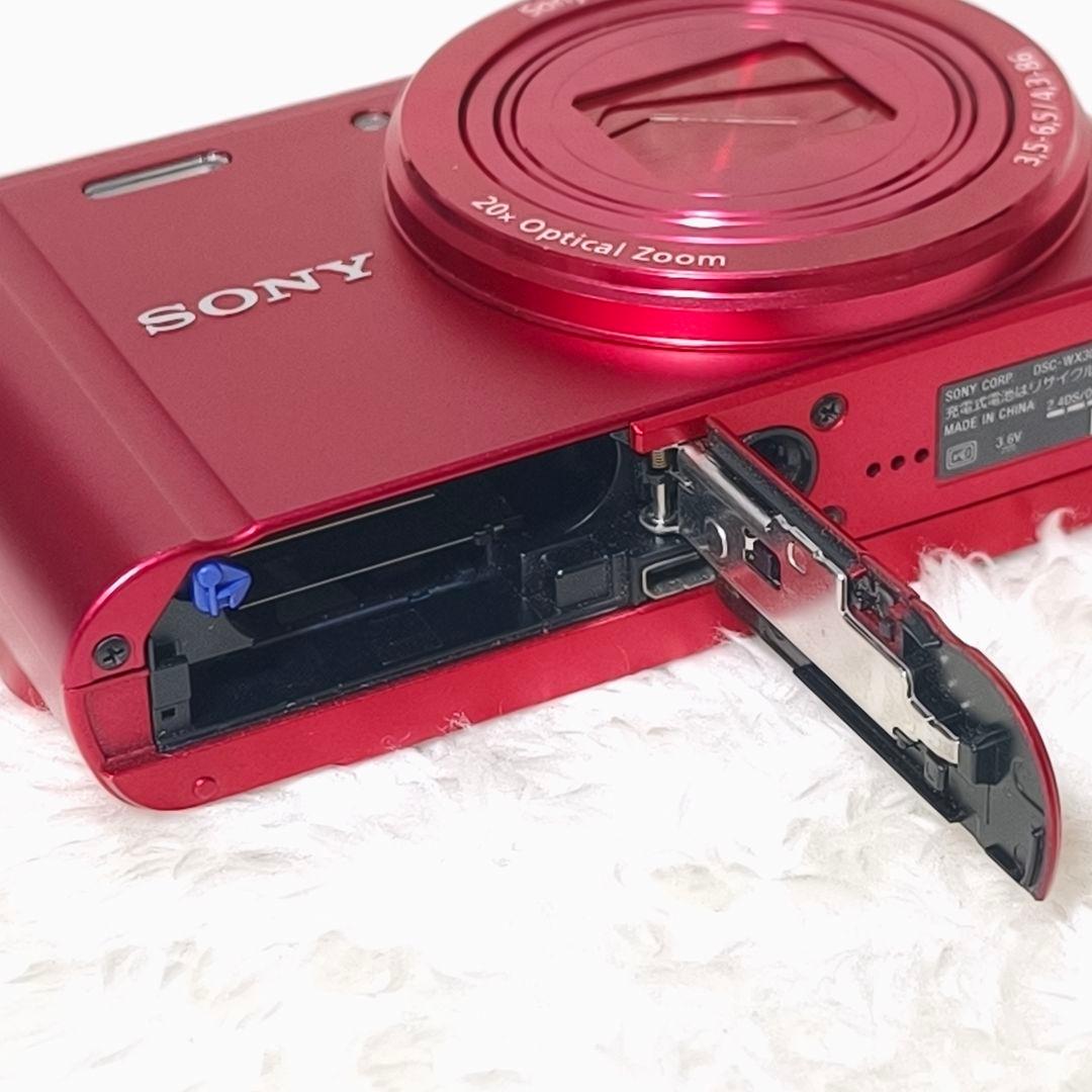 極美品✨ SONY Cyber-shot WX300 レッド Wi-Fi - メルカリ