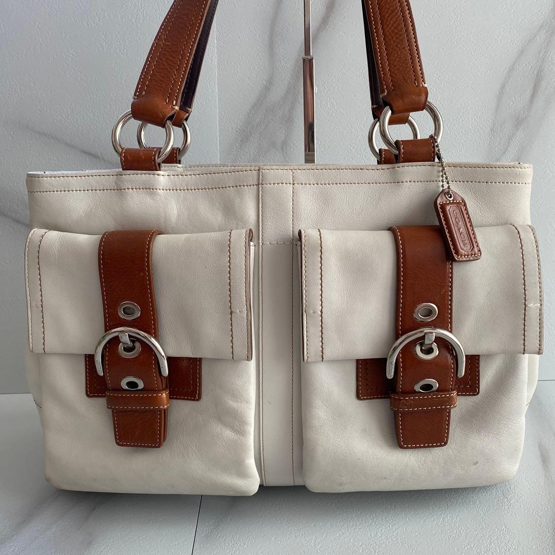 COACH まとめ ソーホー パッチワーク ショルダー トート ハーフムーン