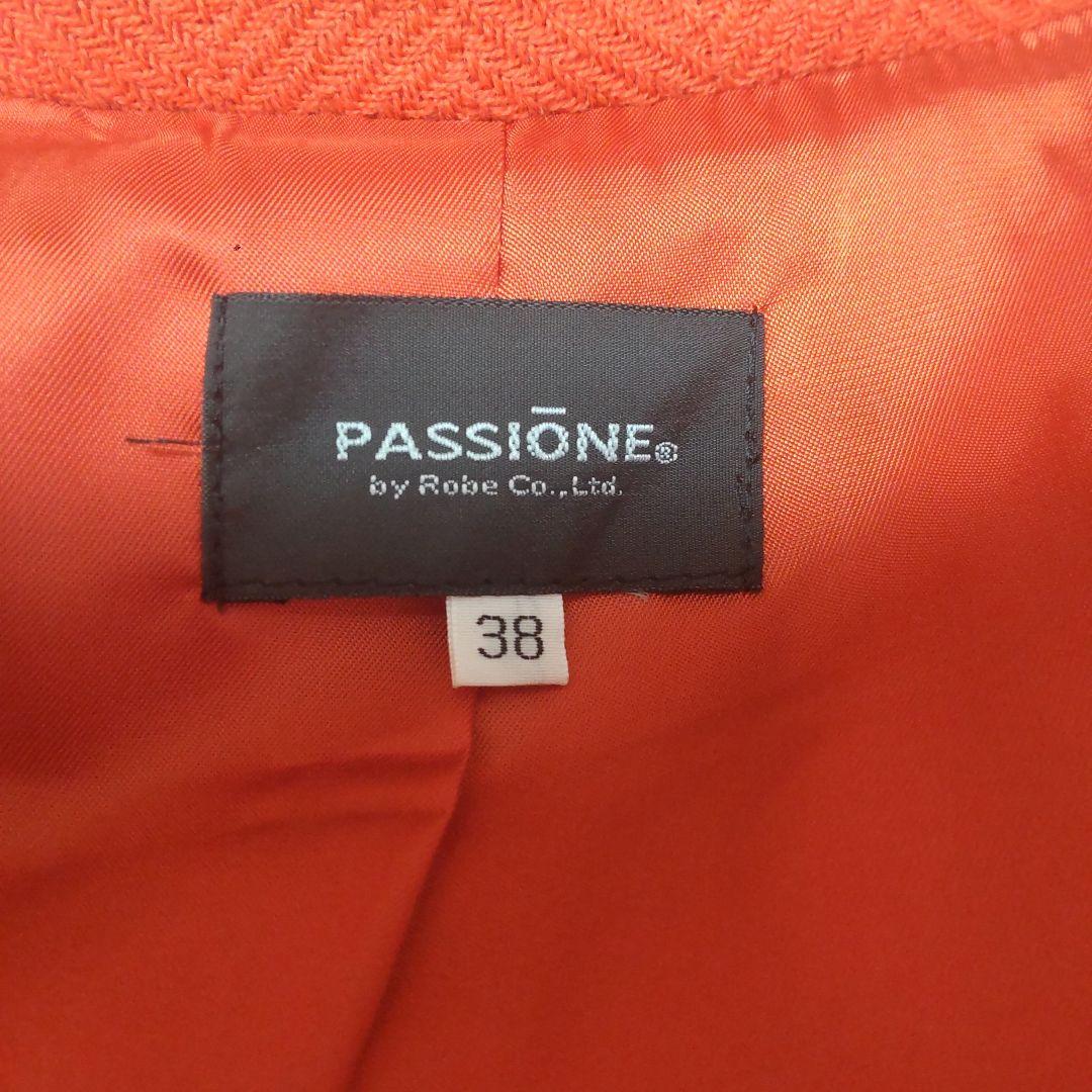 オレンジ ウールコート スタンドカラー38号 パシオーネ 美品 - メルカリ