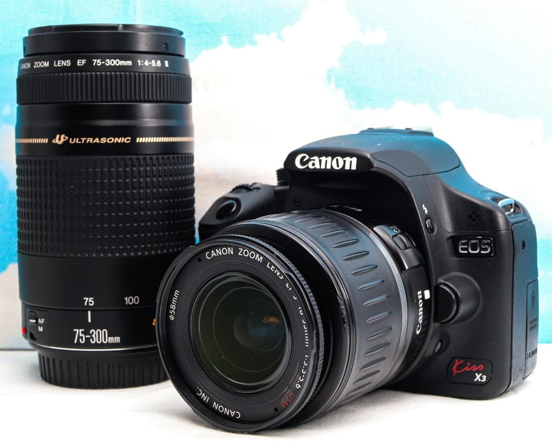 キャノン Canon Kiss X3⭐️スマホに転送♪⭐️超望遠ダブルレンズ Amazon | Canon デジタル一眼レフカメラ Kiss X3 ダブルズームキット