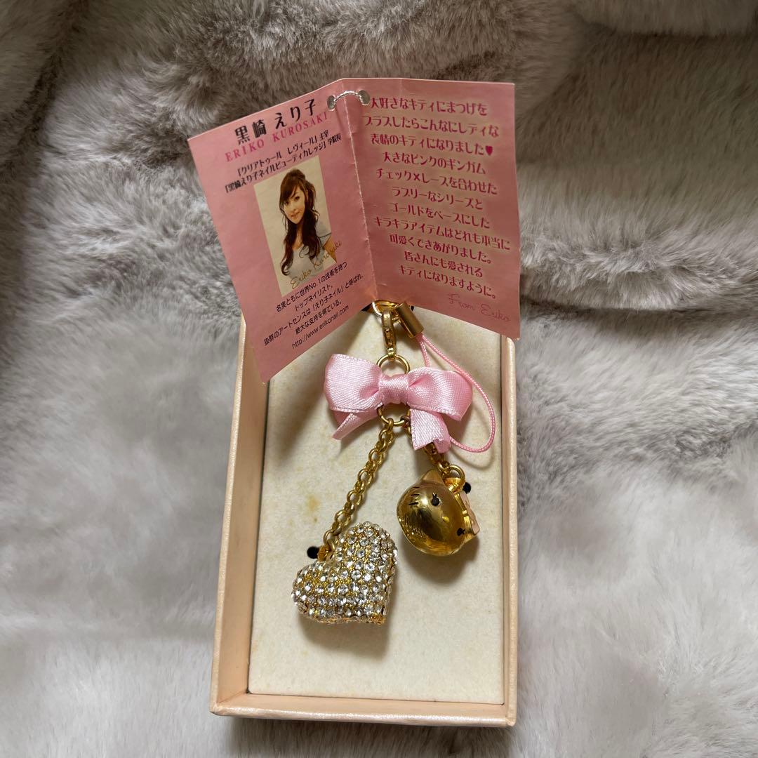 希少・レア】ハローキティ/vivitix/黒崎えり子/ストラップ/ハート