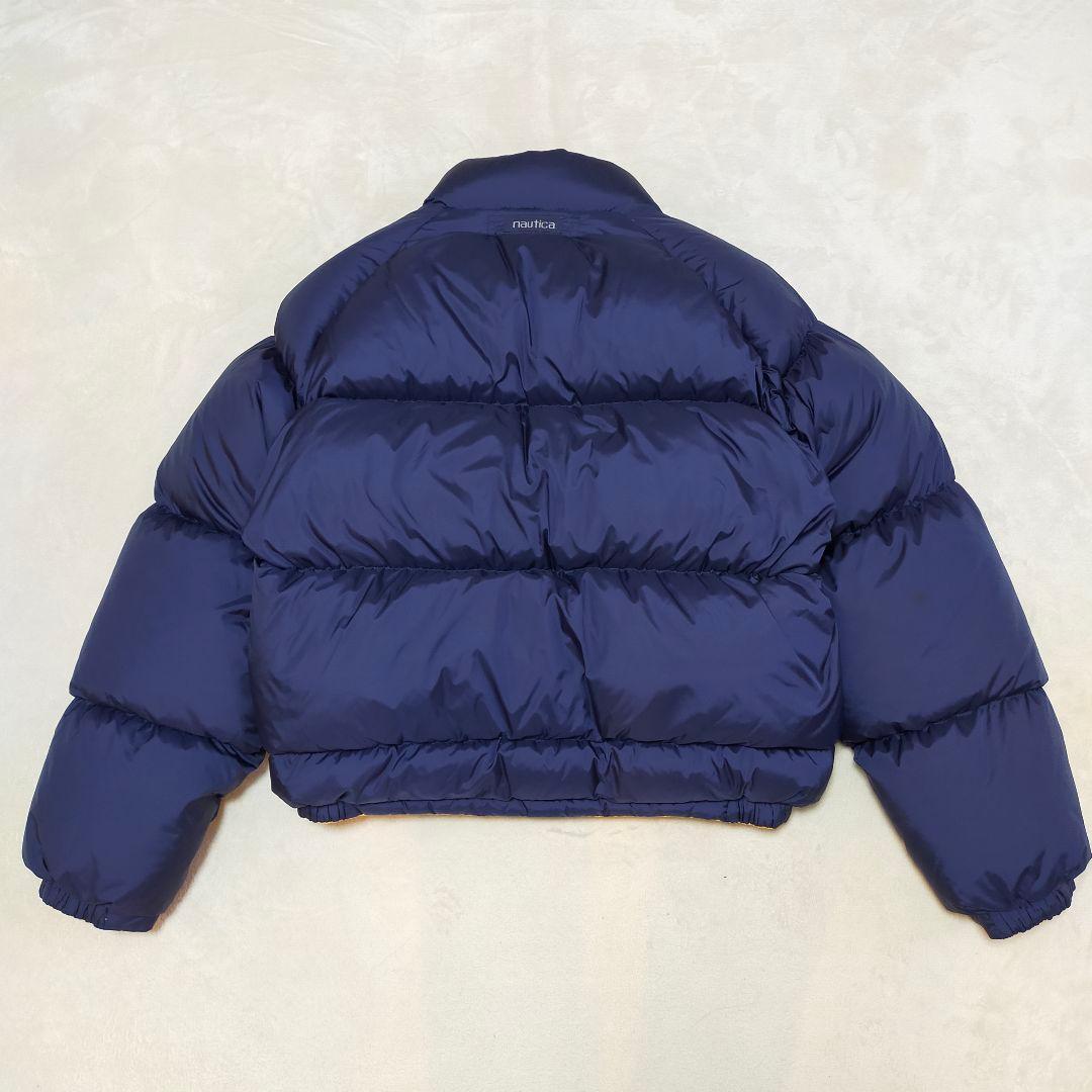 90S NAUTICA 肉厚 短丈 Lサイズ リバーシブル ダウンジャケット