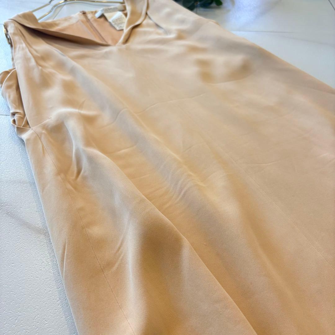 NO3-125 MAX MARA 白タグベージュノースリーブワンピース42 - メルカリ