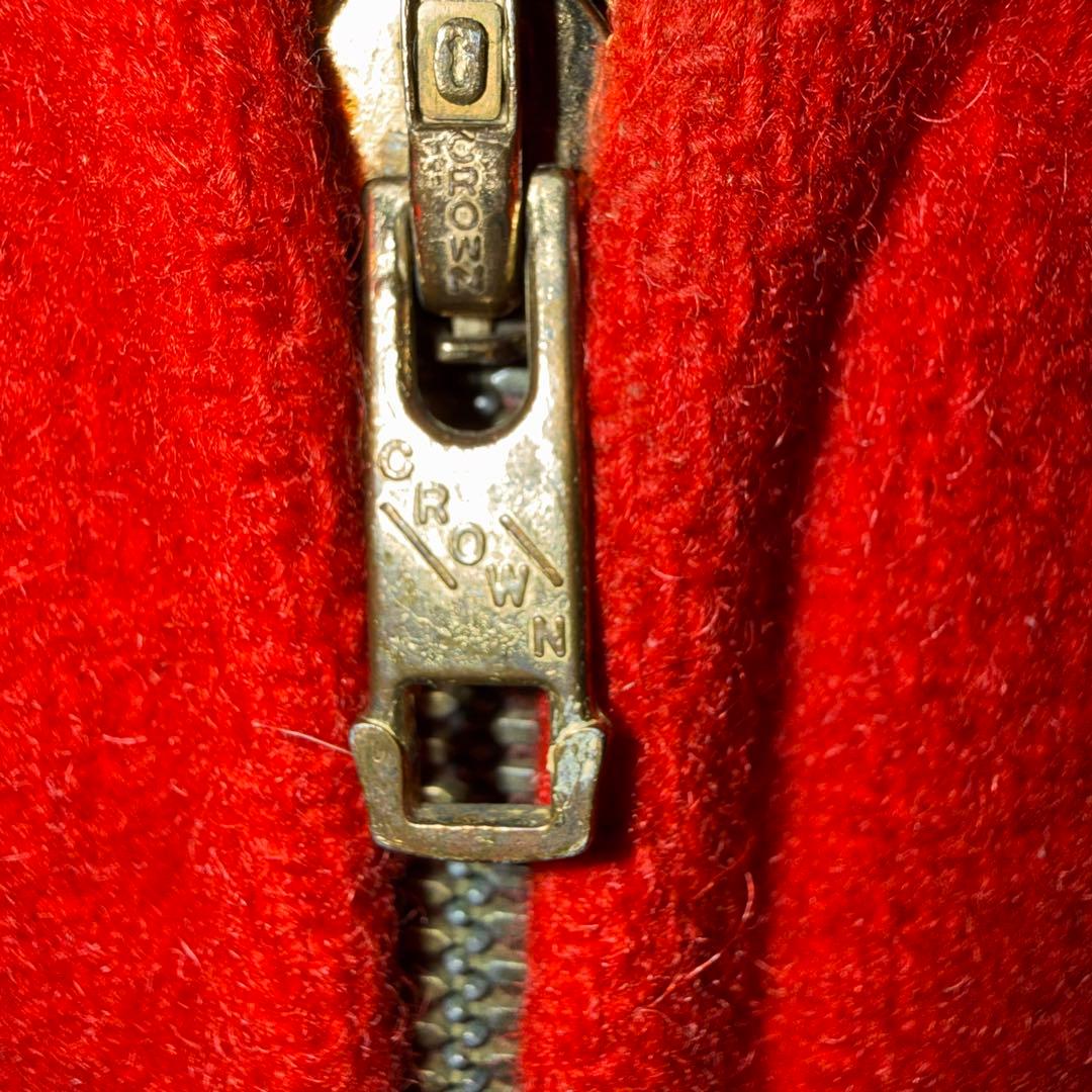 50s C.W.DeLong スタジャン 46 赤黒 レザー袖 CROWN - メルカリ