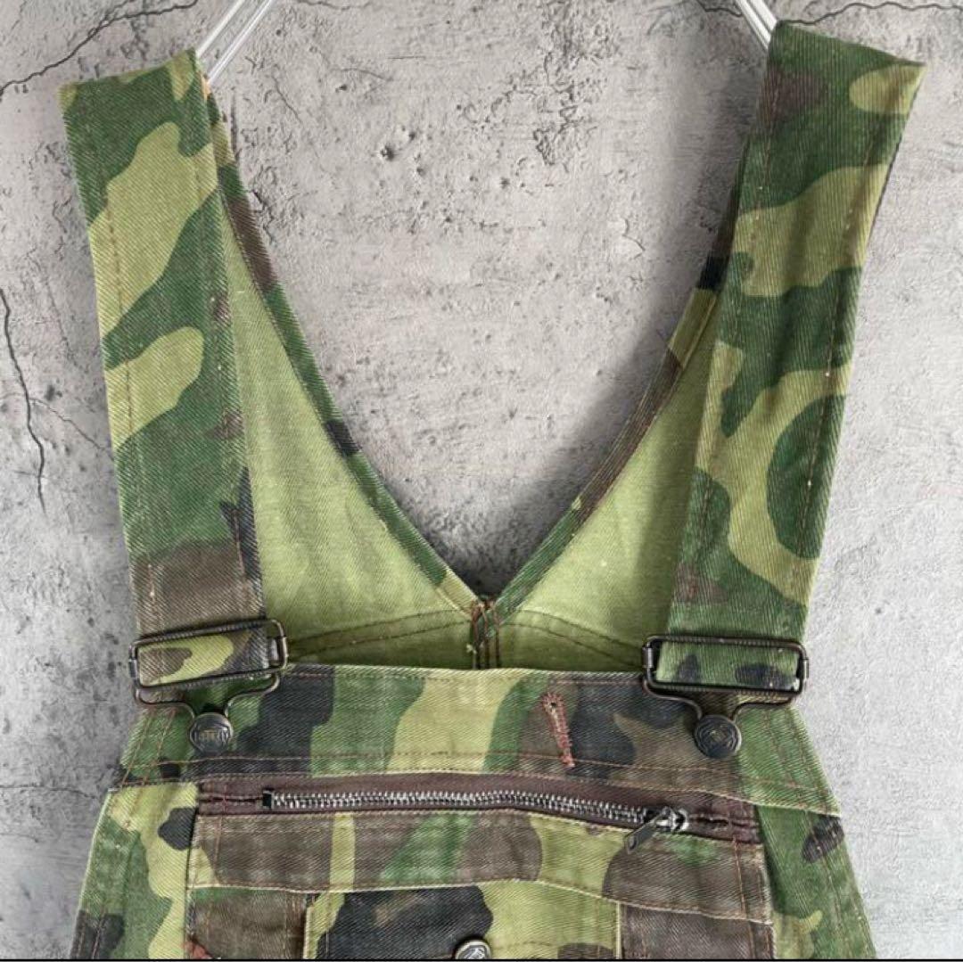 38 LIBERTY ヴィンテージ ダブルニー カモフラ 迷彩 オーバーオール