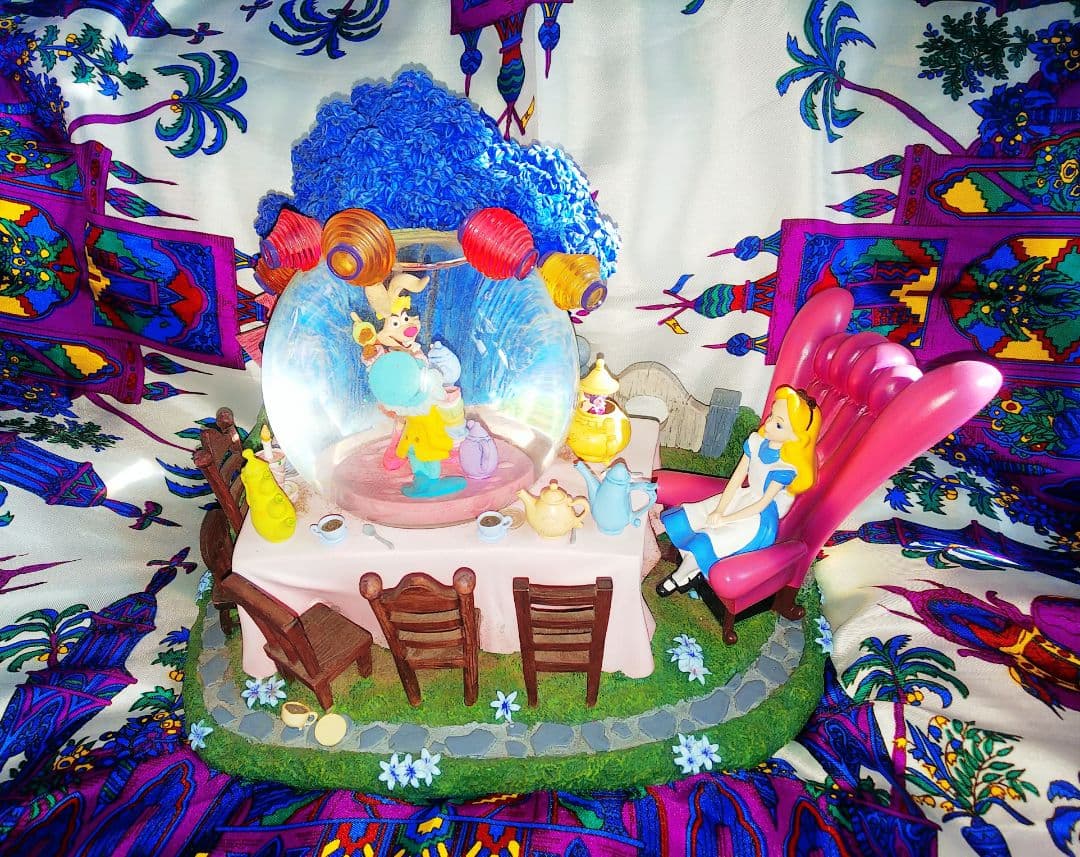 不思議の国のアリス ティーパーティー スノーグローブ オルゴール 希少