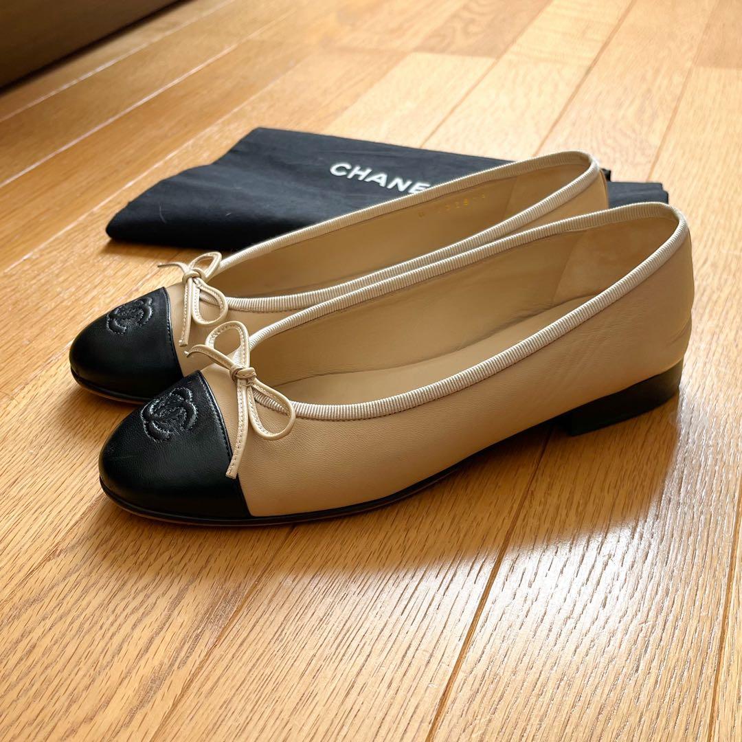 美品 シャネル CHANEL ココマーク バレエシューズ 36.5 CHANEL バレエシューズ バレリーナ ココ ラメ G02819 レディース SIZE