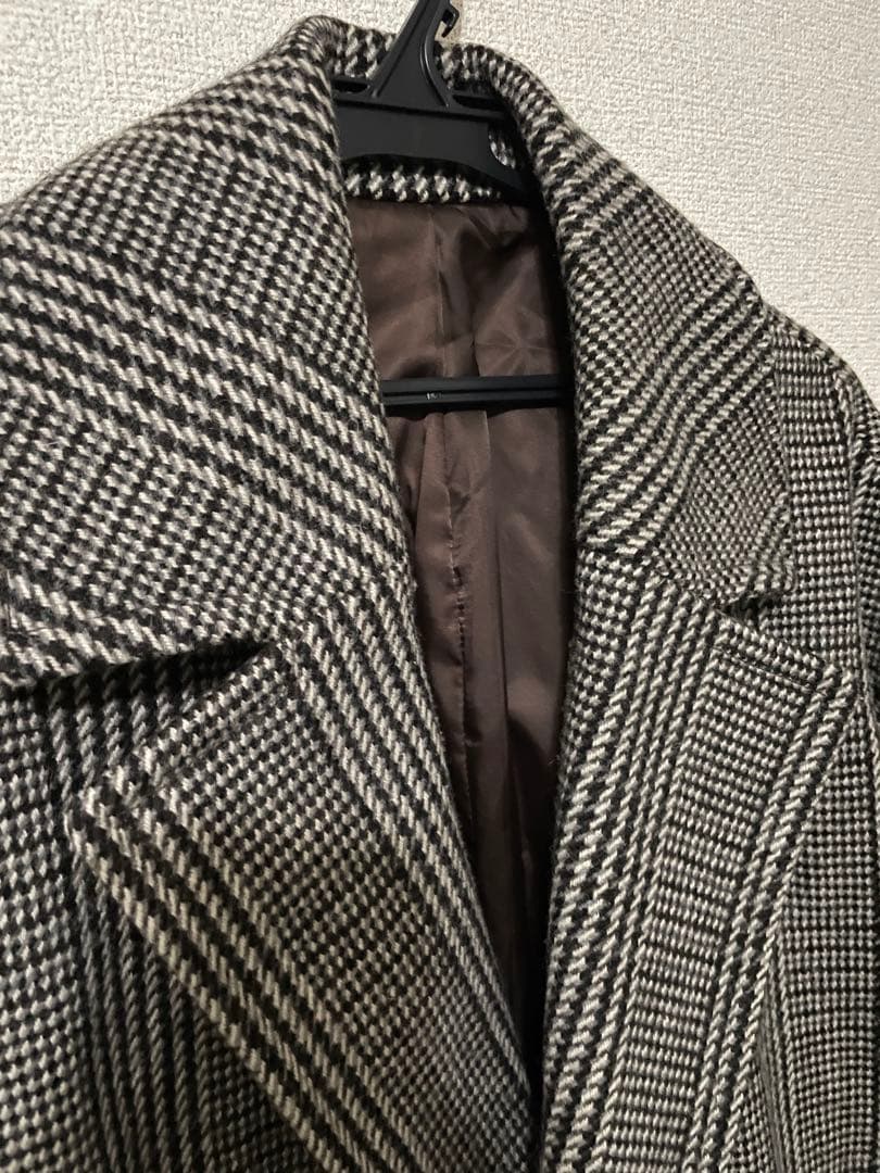 ジャーナルスタンダードレリューム ダブルカラーチェックコート 茶 36