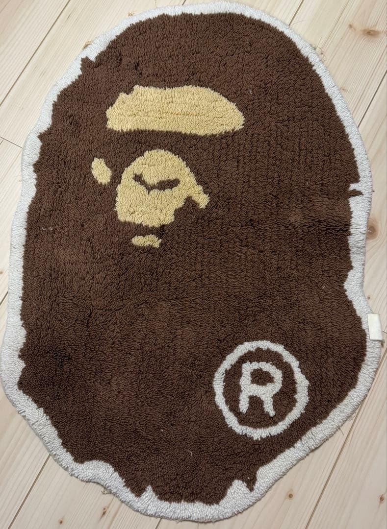 APE エイプヘッド ラグマット デザインマット 絨毯 A BATHING APE（アベイシングエイプ） ラグ ラグマット BIG APE HEAD