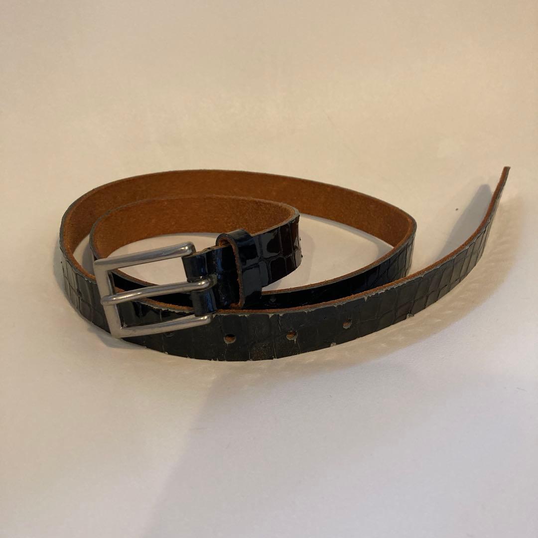 JUNYA WATANABE ブラックレザーベルト Junya Watanabe AW2002 