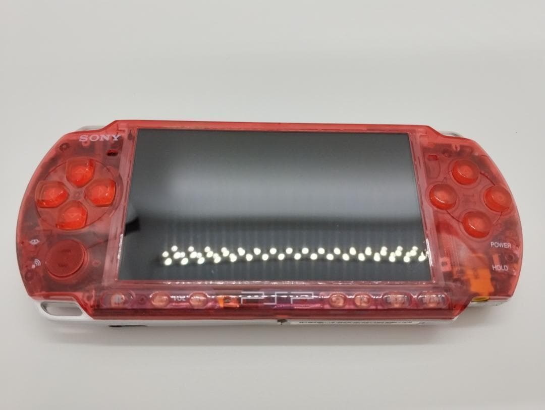 PSP 3000 すぐ遊べるセット【美品・カスタム】スケルトン レッド 赤