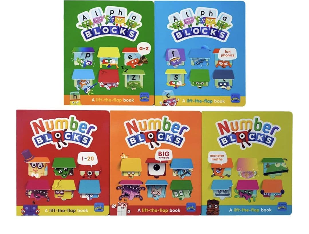 キッズ・ファミリー Numberblocks and Alphablocks 5 Book Amazon | Numberblocks and Alphablocks 5 Book Lift-the-Flap Set