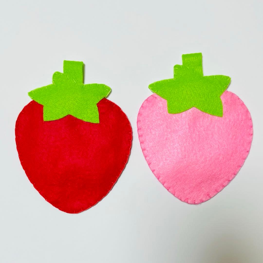フェルト名札 ネームタグ いちご名札 教育実習 看護実習 入園準備 児童