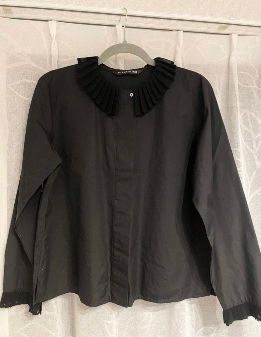 mizuiroindコットンプリーツカラーフロント - メルカリ