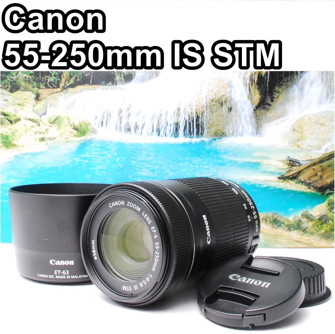 【極美品】Canon EF-S 55-250mm IS STM 最新望遠レンズ ☆極上品☆ CANON EF-S 55-250mm F4-5.6 IS STM キヤノン（Canon