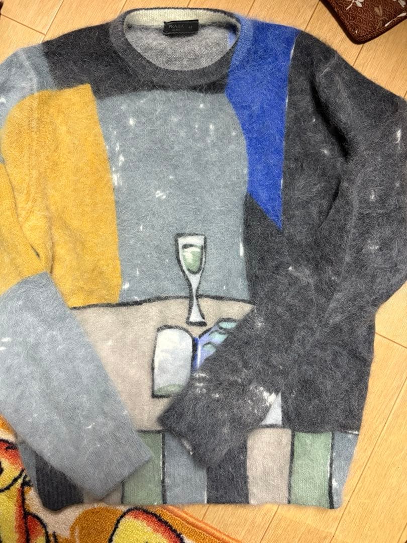 prada 17aw 18aw アート ニット セーター 総柄
