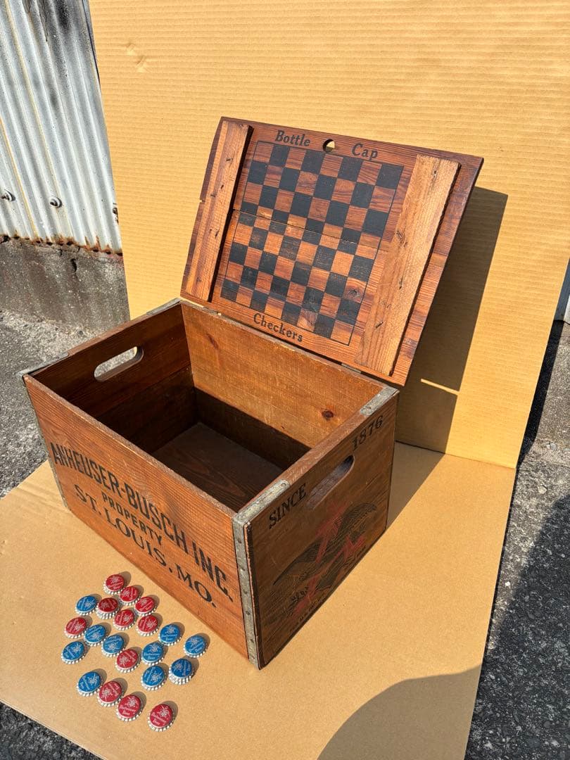 ★Budweiser ヴィンテージ木箱 Anheuser-Busch★ 希少 Vintage Budweiser Wooden Crate Box Centennial 1876-1976 Anheuser