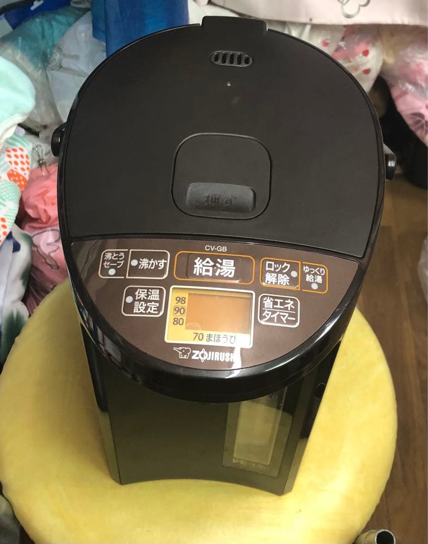 象印 　CV-GB　電気ポット 魔法瓶　3.0L 黒 5回位使用　茶系モノトーン