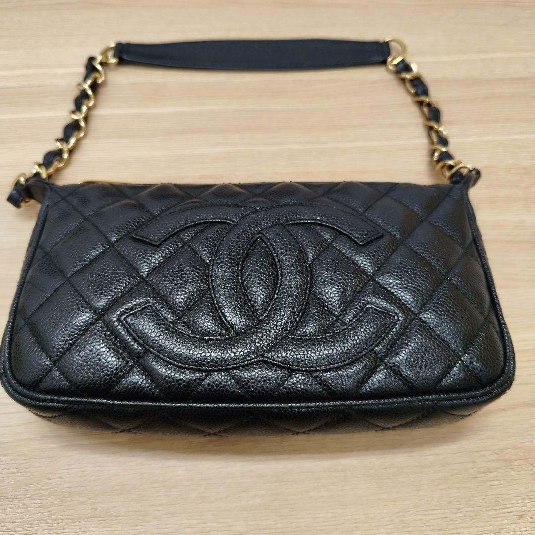 シャネル マトラッセ キャビアスキン シャネル マトラッセ 23cm キャビアスキン 定番色♪ ベージュ (CHANEL