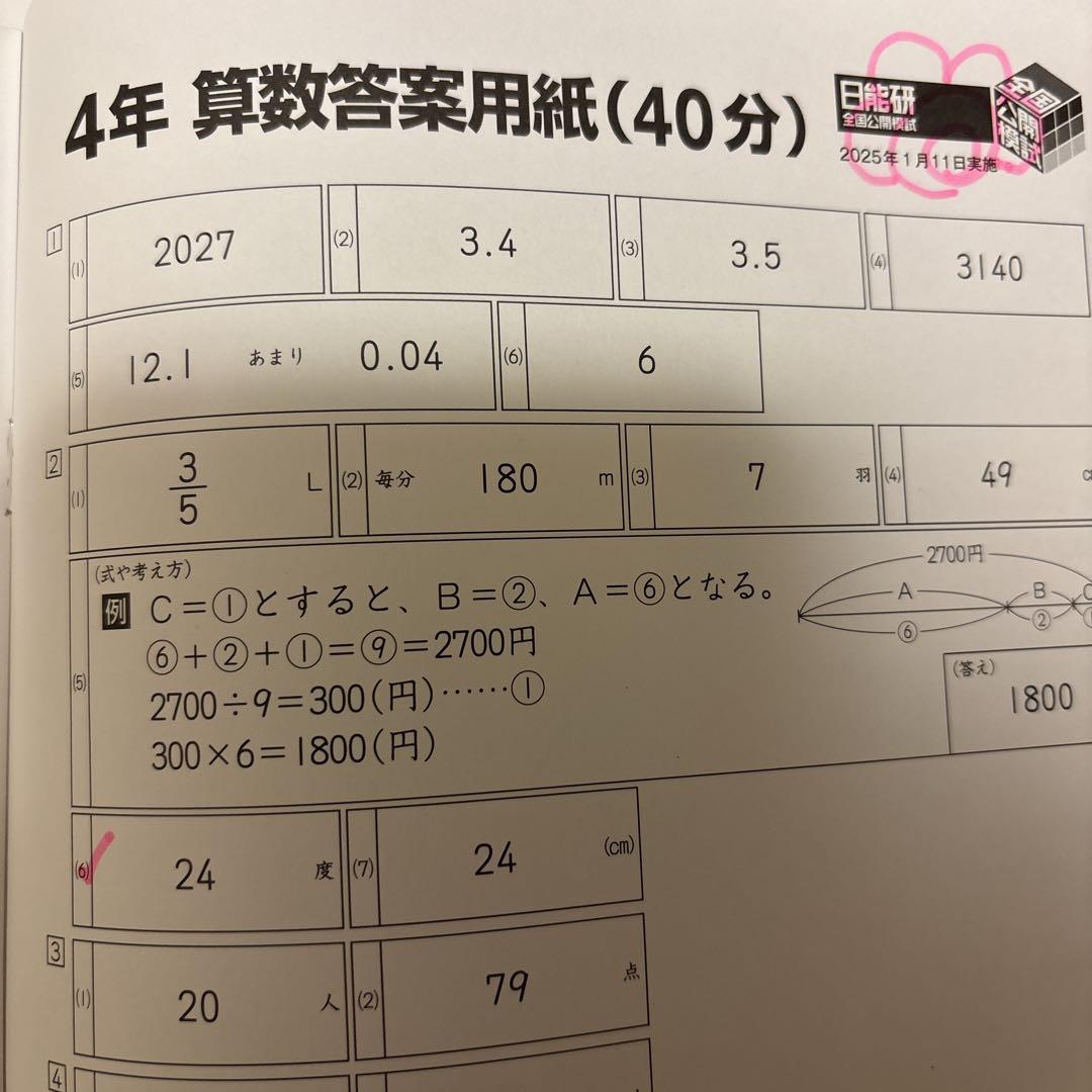 日能研 全国公開模試 4年 2024年度 最新版 後期 - メルカリ