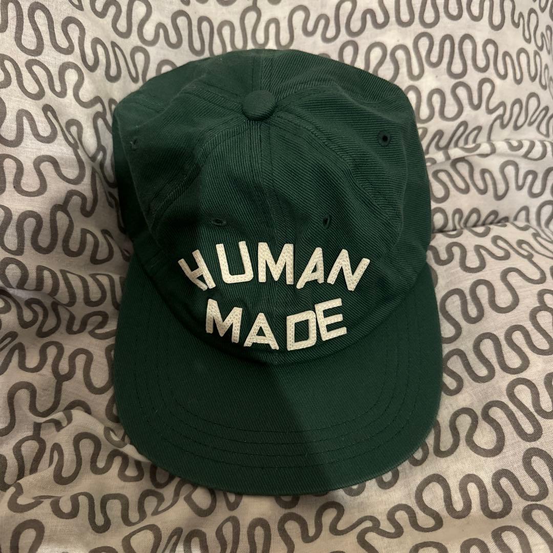 ひ*ー様 HUMAN MADE ダークグリーン ベースボールキャップ Human Made Men's Font Cap in Green Human Made