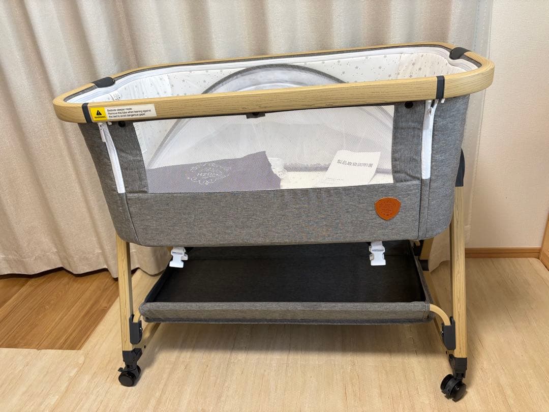 HZDMJ ベビーベッド　付属品完備 hzdmj ベビーベッド 折りたたみ 添い寝ベッド 揺りかご 赤ちゃん 高さ