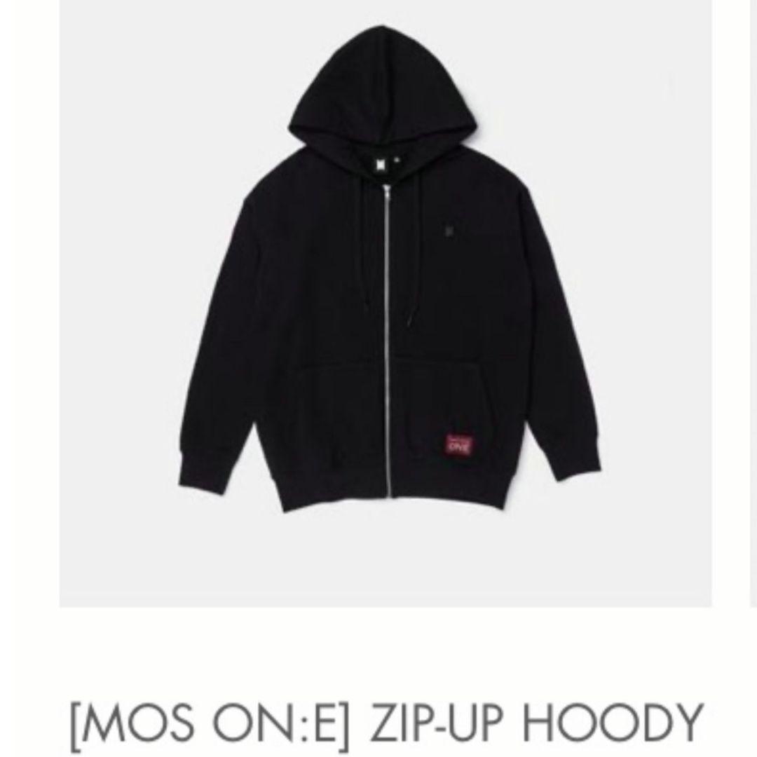 BTS [MOS ON:E] ZIP-UP HOODY (black) L 公式 AVIREX7522＞ZIPUP HOODIE 