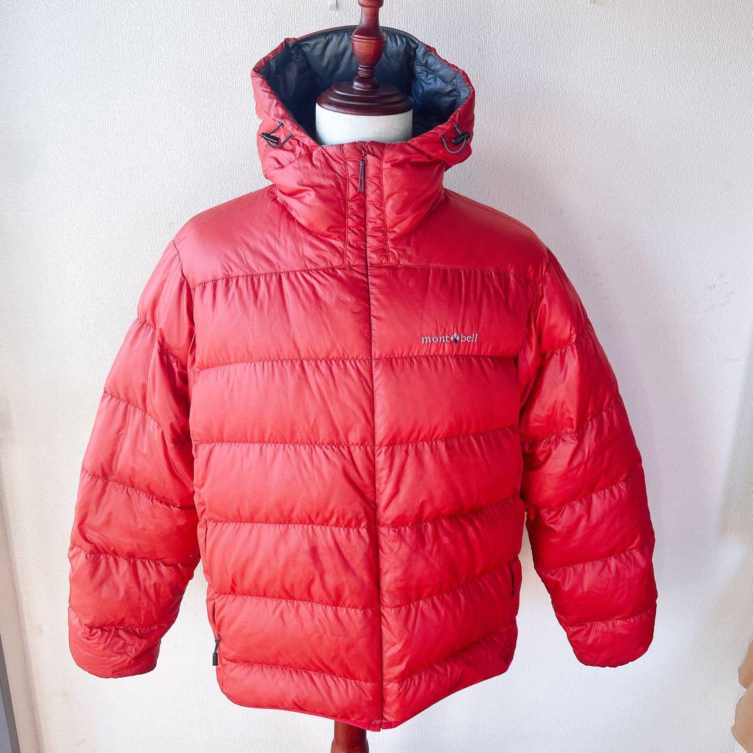 希少 90s オールド モンベル ライトアルパインダウンパーカ レッド XL