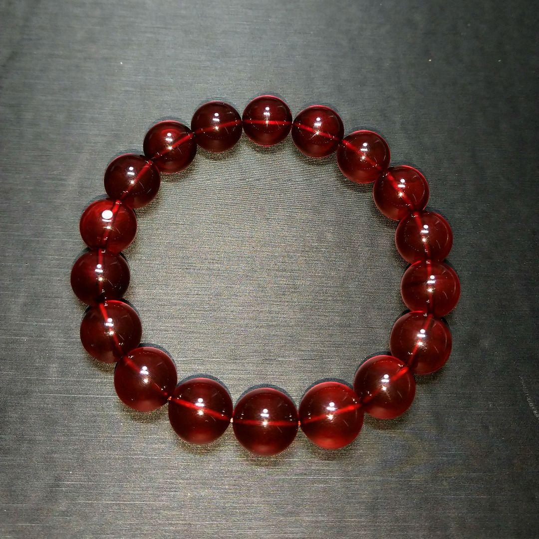 専用【高品質】レッドアンバー《琥珀》１１㎜　ブレスレット　美品　希少