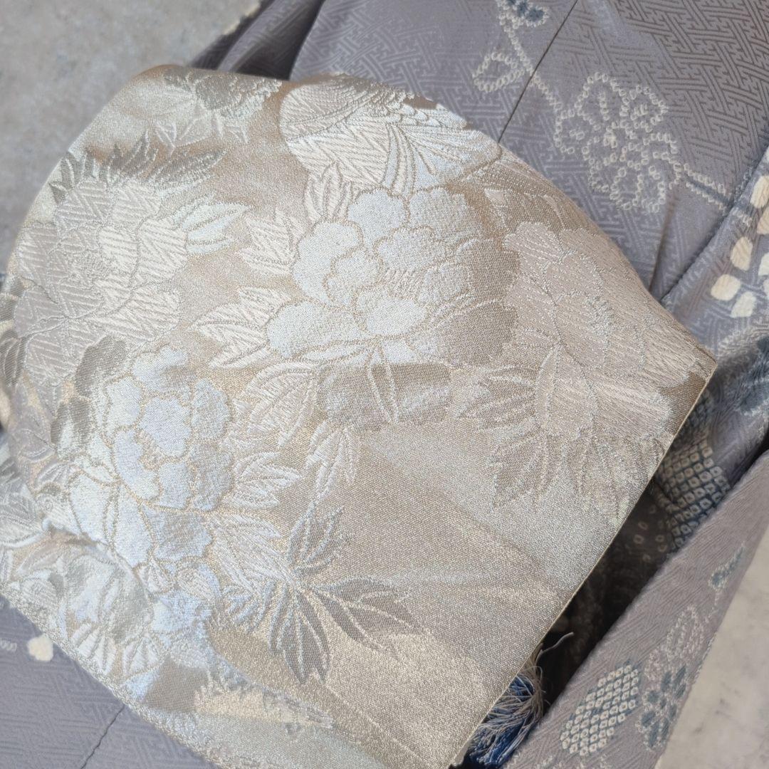 訪問着 フルセット 着物 正絹 絞り トールサイズ 薄紫 花 C1 - メルカリ