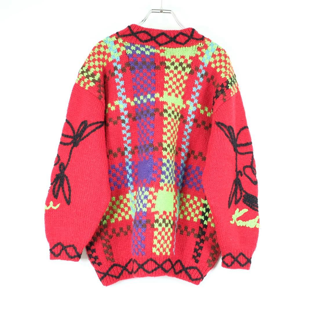 1980s 山本寛斎 KANSAI O2 立体刺繍 ウールニット セーター - メルカリ