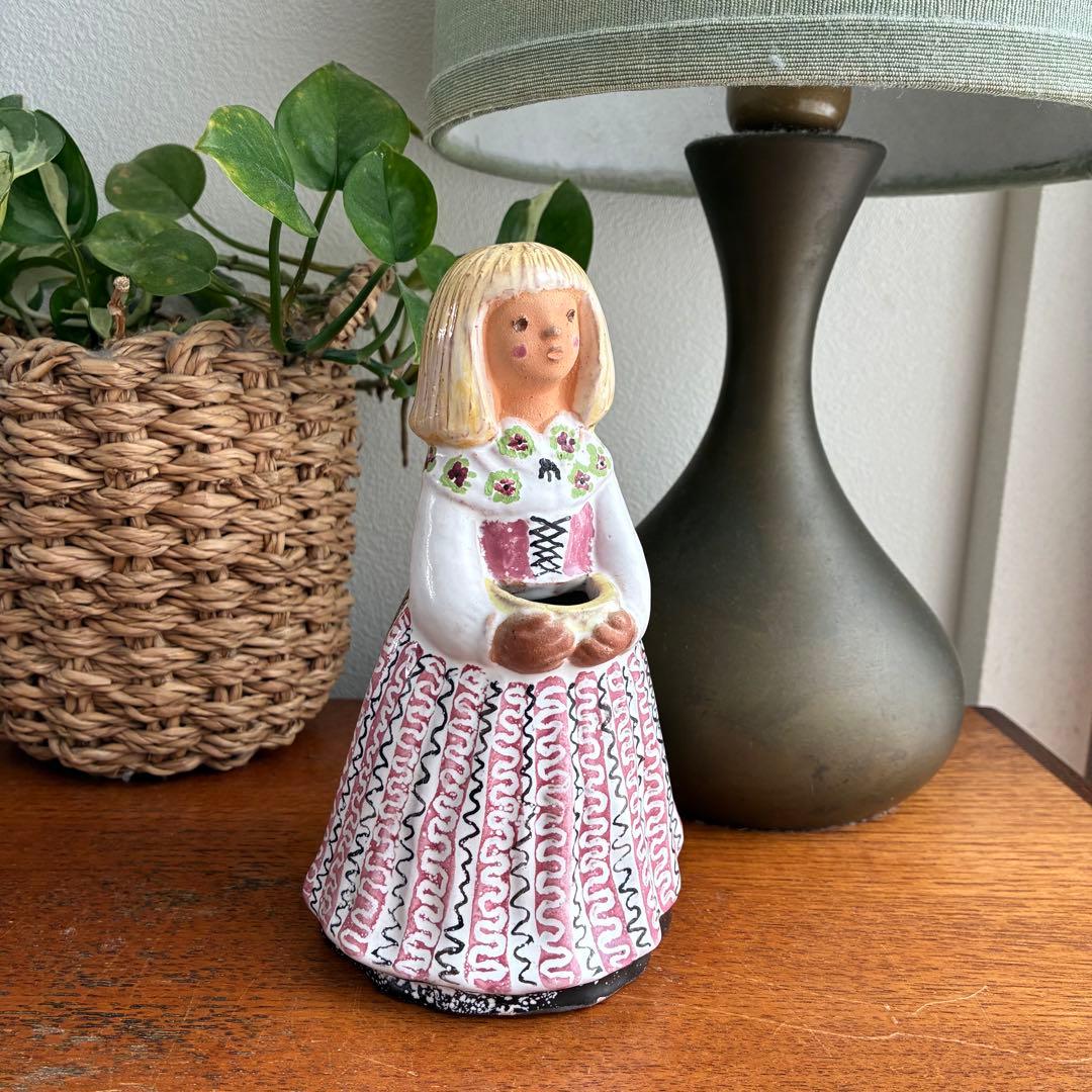 Rutebo ルーテボ フィギュア フラワーガール 北欧ビンテージ アンティーク Rutebo・ルーテボ / 壁掛け・フラワーガール / スウェーデン | florantik