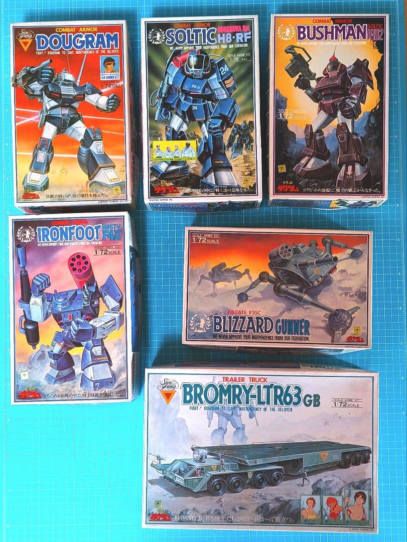 09　未組立 タカラ 太陽の牙ダグラム プラモデル 6点セット 09 未組立 タカラ 太陽の牙ダグラム プラモデル 6点セット - メルカリ