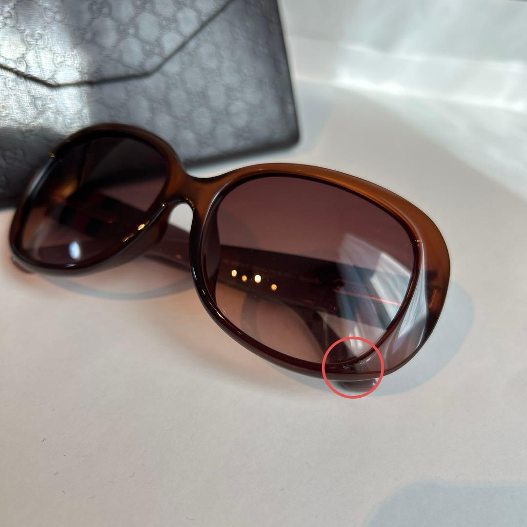 GUCCI/グッチ サングラス ケース付き ブラウン/パープル【中古