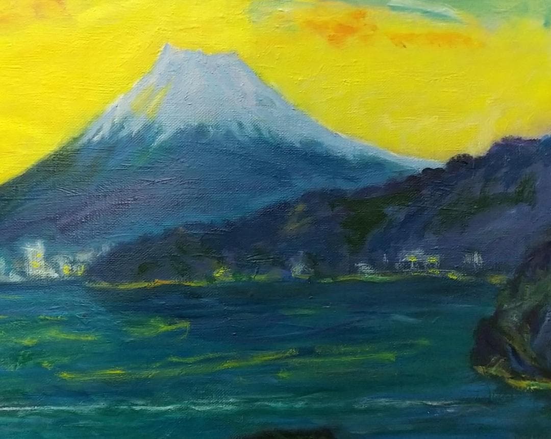 油彩画 ✨合掌作り✨山村風景 F10サイズ