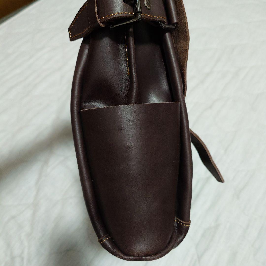 ブラウンレザー ビジネスバッグ - メルカリ