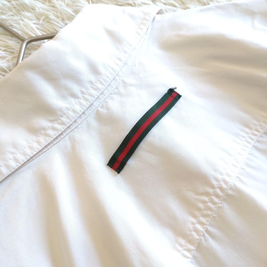 GUCCI レギュラーカラーバックシェリーラインリボンテープシルク