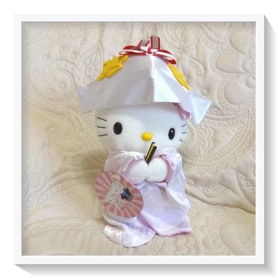 タグ付き未使用】当時物 ハローキティ&ダニエル 白無垢 ぬいぐるみ