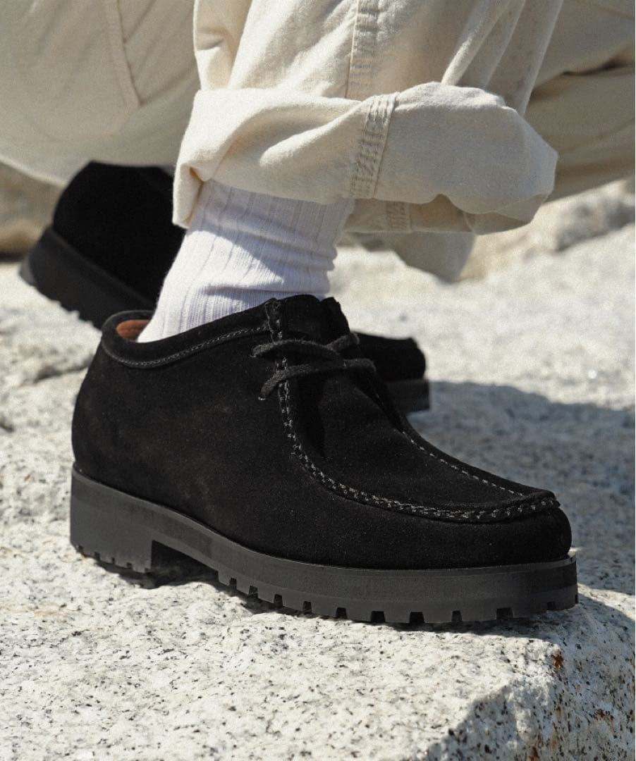 【完売品】shiun BLACK SUEDE MOCCASIN Sサイズ shiun(シウン) ONLINE STORE / BLACK SUEDE MOCCASIN