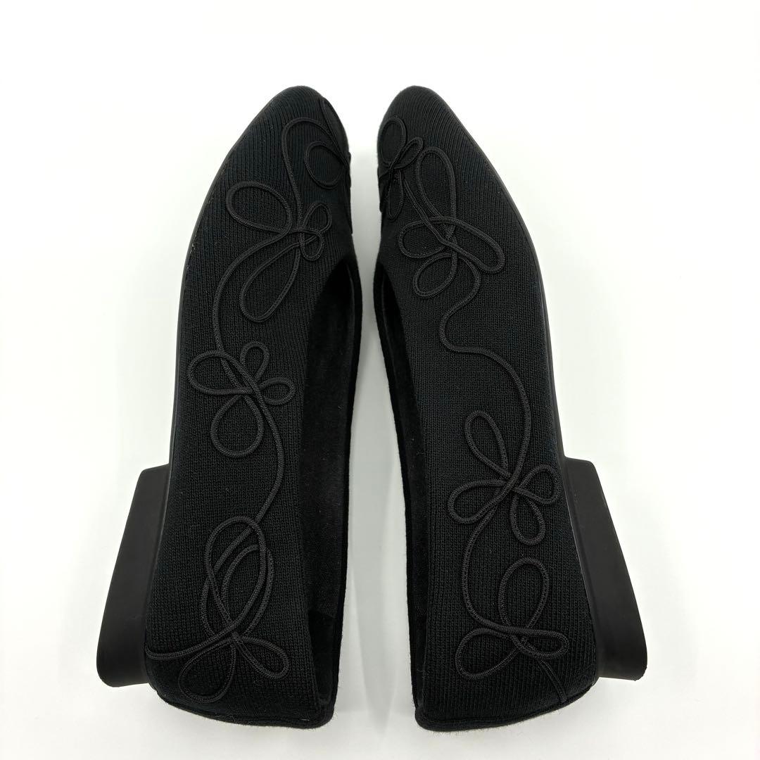 美品✨ カンペール パンプス フラットシューズ ツインズ 刺繍 黒 24.5cm