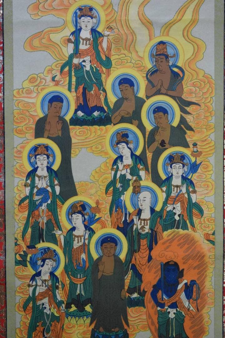 複製/十三佛図/ハンザイシキ/工芸/布袋屋掛軸HD-768