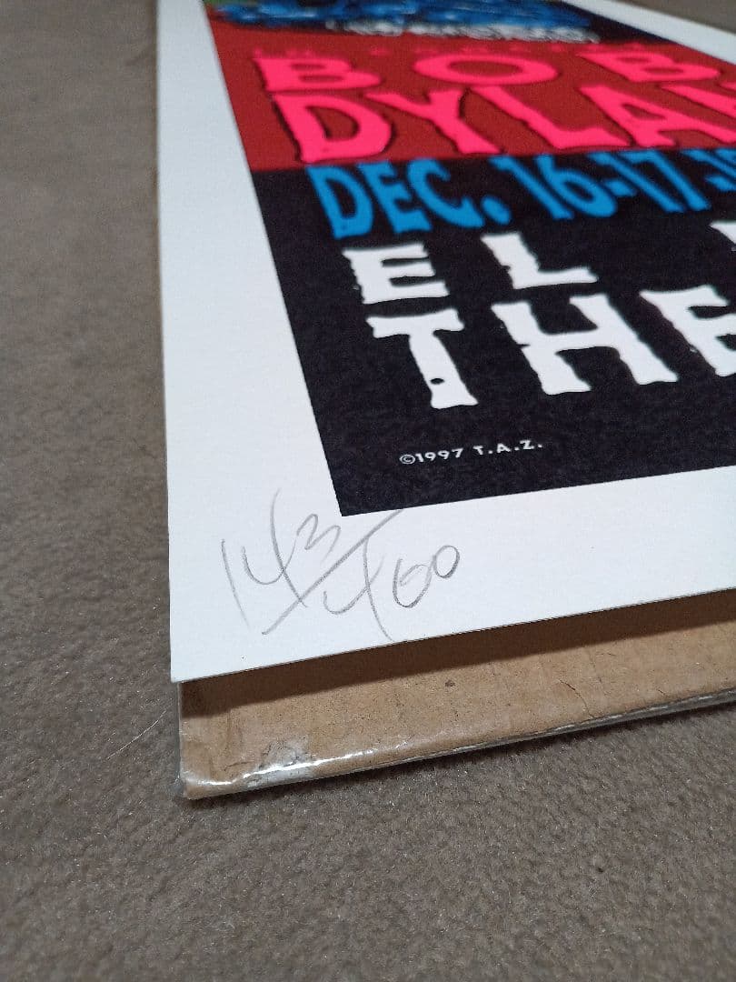 bob dylan concert poster 1997 taz - メルカリ