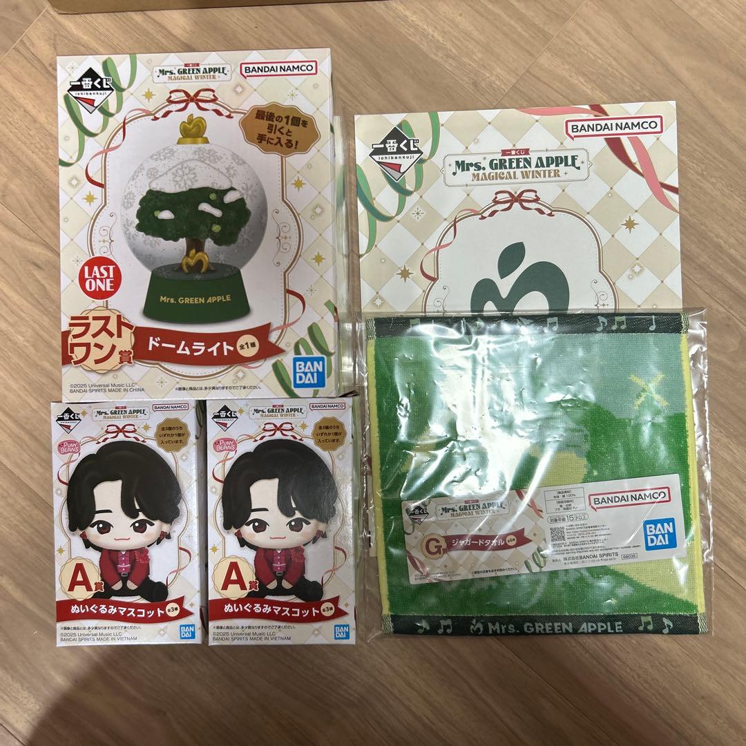 ミセス 一番くじA賞2個　ラストワン賞 おまけH賞　G賞 Mrs. GREEN APPLE」が一番くじに初登場！ミニフィギュアやブランケット