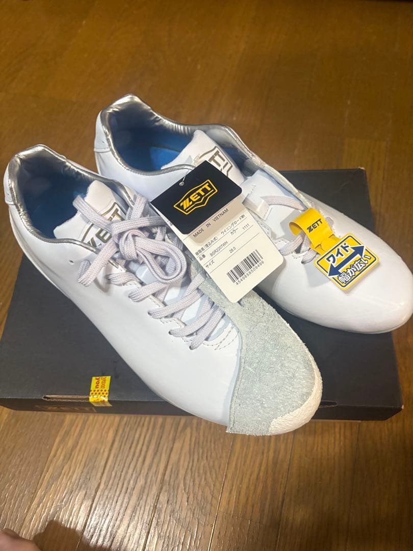 ZETT BSR2207WH28.0cm ホワイト/ホワイト ピーカバー付き ゼット（ZETT） 【完全リニューアルで登場！】 ウイニングロードWH