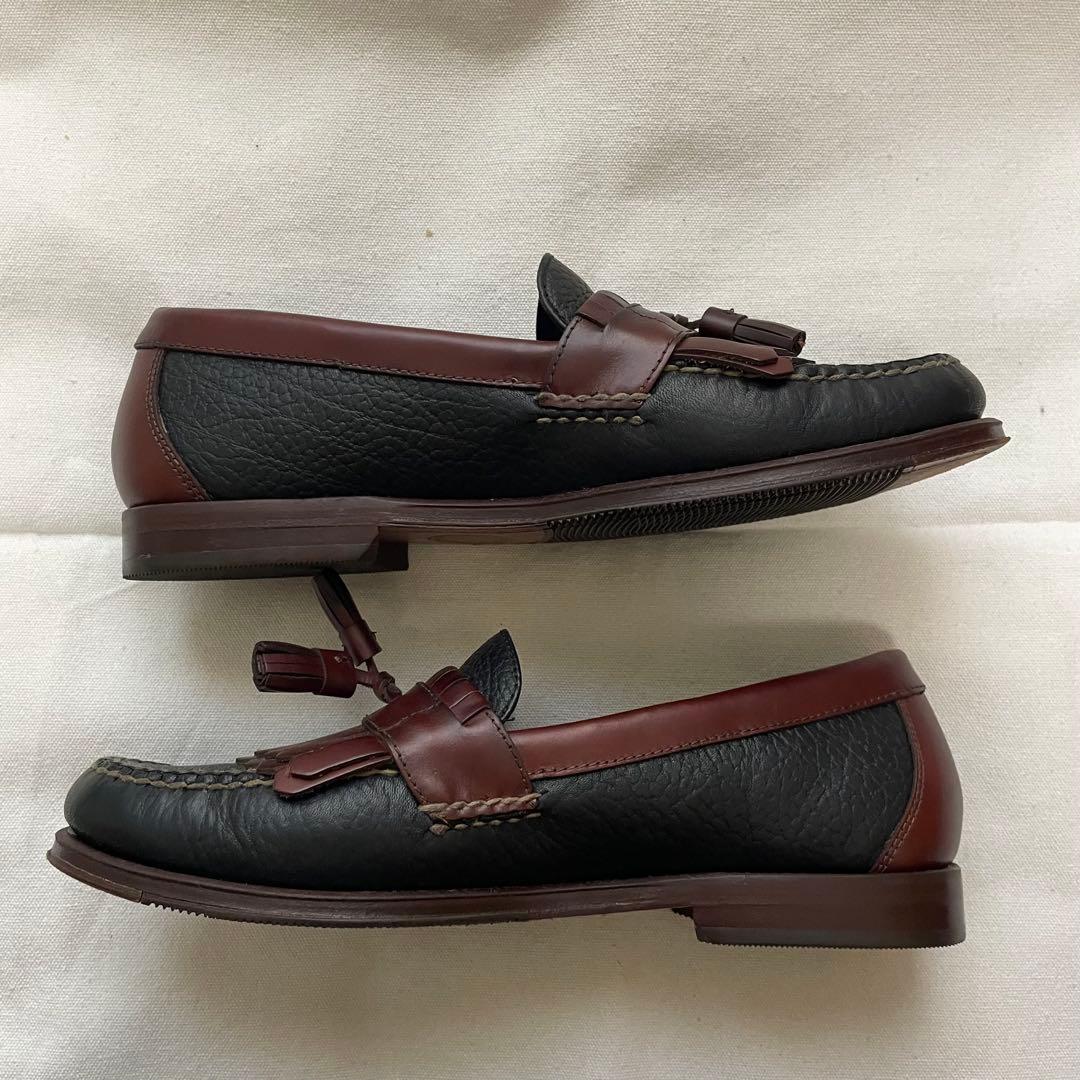 き*ょ様 old H.S.TRASK キルトタッセルローファー コンビ 黒茶 7